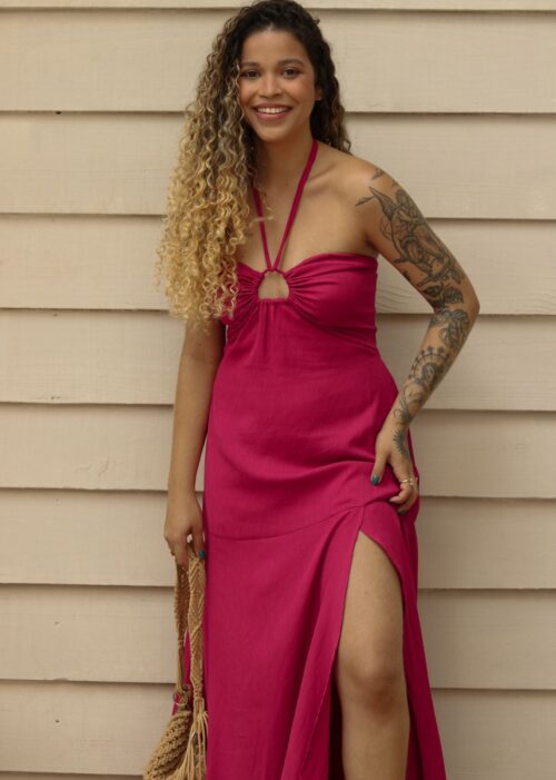 Vestido Aurora Fúcsia