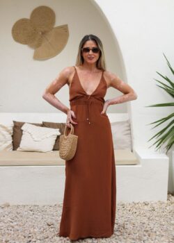 Vestido Ágata Marrom